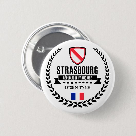 Badge Rond 5 Cm Strasbourg (Devant & derrière)