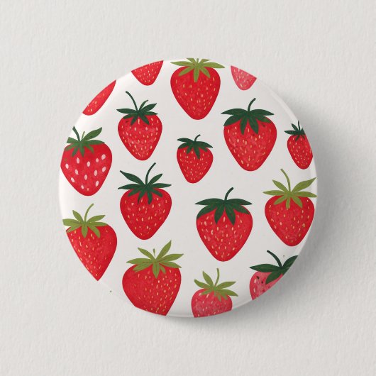 Badge Rond 5 Cm Strawberries (Devant)