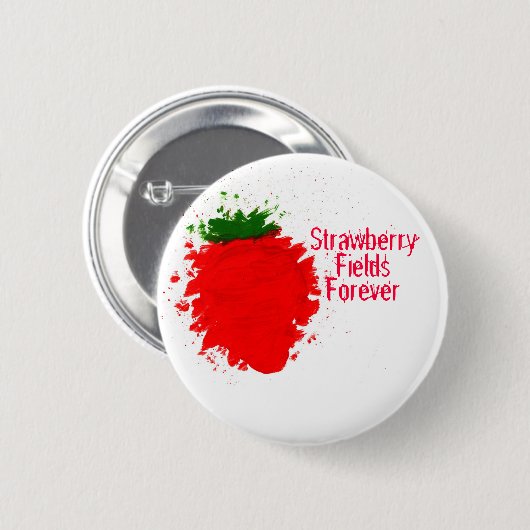 Badge Rond 5 Cm Strawberry Fields (Devant & derrière)