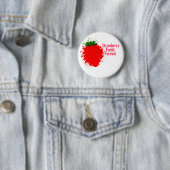 Badge Rond 5 Cm Strawberry Fields (En situation)