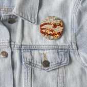 Badge Rond 5 Cm Strawberry Fields se boutonnent (En situation)