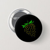 Badge Rond 5 Cm Strawberry Fruit Costume Simple Funny Party  (Devant & derrière)