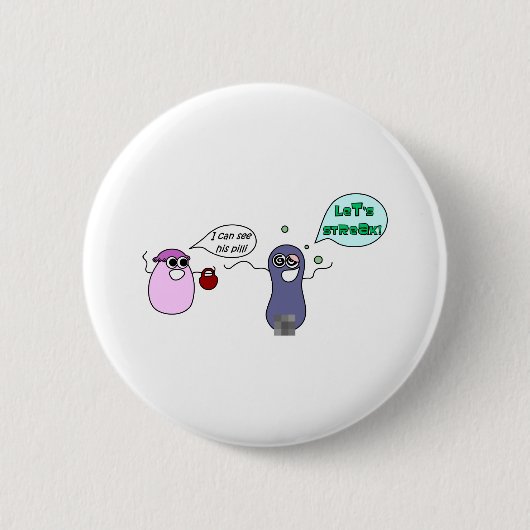 Badge Rond 5 Cm Strions (Devant)
