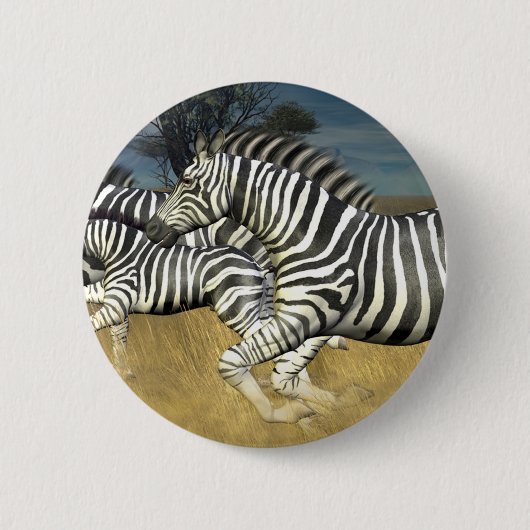 Badge Rond 5 Cm Stripes de course - Zebra (Devant)