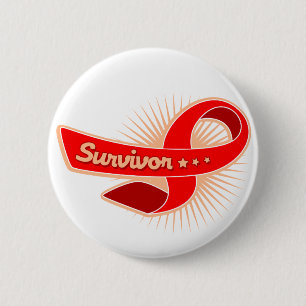 Badge Rond 5 Cm Stroke Survivor Ribbon