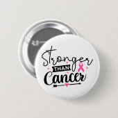 Badge Rond 5 Cm Stronger Than Breast Cancer Survivor (Devant & derrière)
