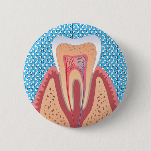 BADGE ROND 5 CM STRUCTURE DE TOOTH (Devant)