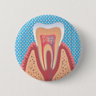 BADGE ROND 5 CM STRUCTURE DE TOOTH