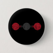 Badge Rond 5 Cm Structure moléculaire du dioxyde de carbone (Devant)