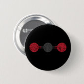 Badge Rond 5 Cm Structure moléculaire du dioxyde de carbone (Devant & derrière)