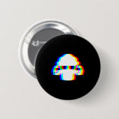 Badge Rond 5 Cm Stud Muffin Funny Muffin Varwave Edm Cyber Glitch (Devant & derrière)