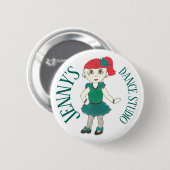 Badge Rond 5 Cm Studio Danseuse sur mesure Considérant (Devant & derrière)