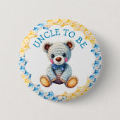 Badge Rond 5 Cm Stuffed Animals | Uncle to Be Baby Shower (Devant)
