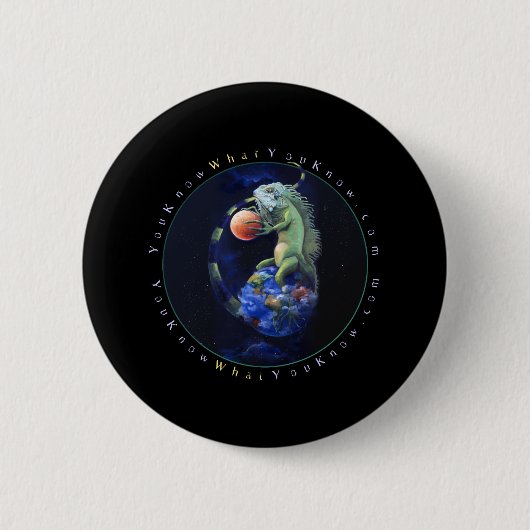 Badge Rond 5 Cm Stupéfaction de l'iguane (Devant)