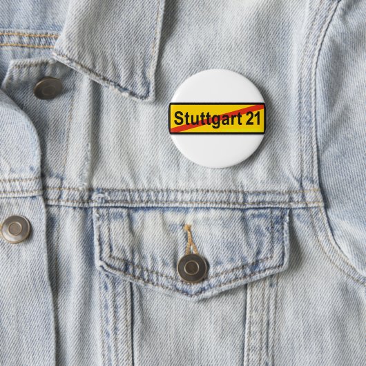 Badge Rond 5 Cm Stuttgart 21 (En situation)