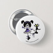 Badge Rond 5 Cm Style Ballerina Goth (Devant & derrière)