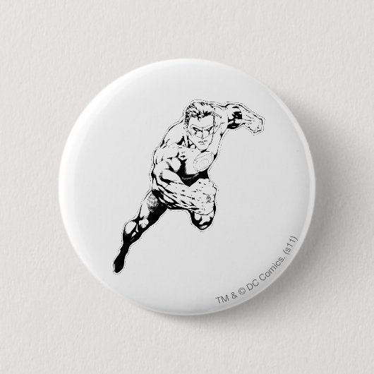 Badge Rond 5 Cm Style comique - saut rapide, noir et blanc (Devant)