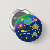 Badge Rond 5 Cm Style Crayon modifiable - Système Solaire Trip Age (Devant & derrière)