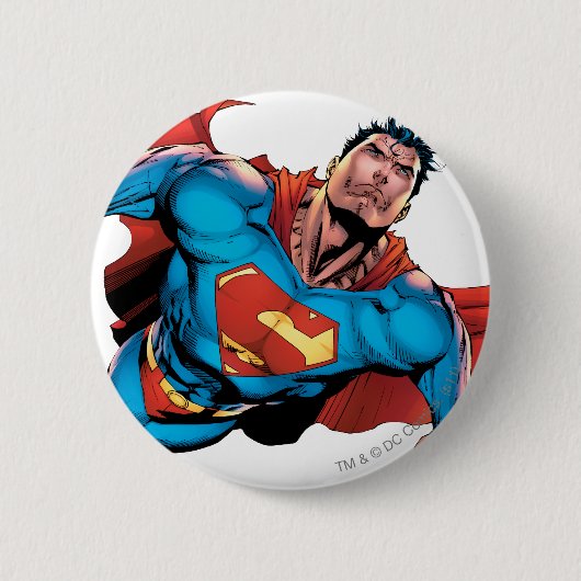 Badge Rond 5 Cm Style de bande dessinée Superman (Devant)