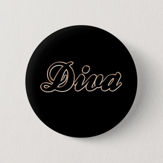 Badge Rond 5 Cm Style de base-ball de diva (Devant)