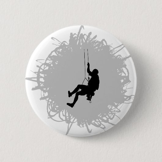 Badge Rond 5 Cm Style de griffonnage d'alpinisme (Devant)
