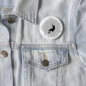Badge Rond 5 Cm Style de griffonnage d'alpinisme (En situation)