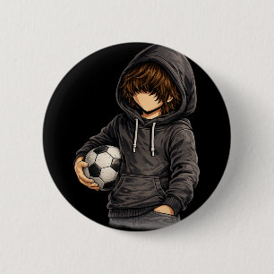 Badge Rond 5 Cm Style de sweat-shirt Rock On Soccer Footll