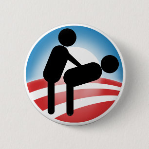 Badge Rond 5 Cm Style d'Obama de gouvernement