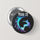 Badge Rond 5 Cm Style Graffiti Surfer (Devant & derrière)