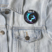 Badge Rond 5 Cm Style Graffiti Surfer (En situation)