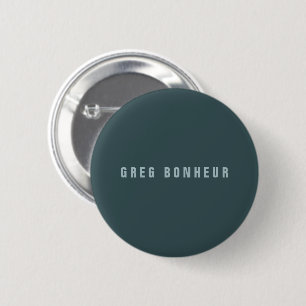 Badge Rond 5 Cm Style moderne Nom de recherche   gris bleu