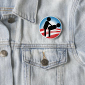 Badge Rond 5 Cm Style Obama du gouvernement (En situation)
