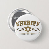 Badge Rond 5 Cm Style occidental de shérif (Devant & derrière)