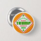 Badge Rond 5 Cm Style politique de sauce chaude à bouton de (Devant & derrière)