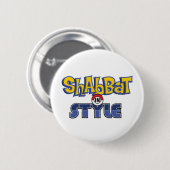 Badge Rond 5 Cm Style Shabbat (Devant & derrière)