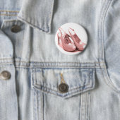 Badge Rond 5 Cm Stylets roses fabuleux de parties scintillantes (En situation)