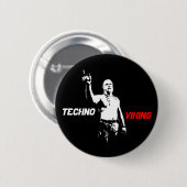 Badge Rond 5 Cm Stylo de Viking de techno (Devant & derrière)