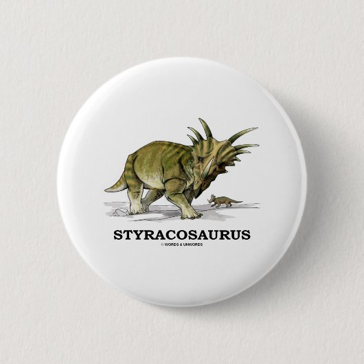 Badge Rond 5 Cm Styracosaurus (Devant)