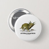 Badge Rond 5 Cm Styracosaurus (Devant & derrière)
