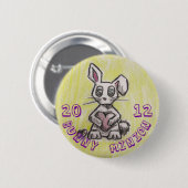 Badge Rond 5 Cm Subordonné 2012 de lapin (Devant & derrière)