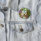 Badge Rond 5 Cm Succulents dans le planteur (En situation)