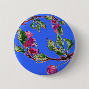 Badge Rond 5 Cm Succursale de cerise