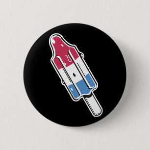Badge Rond 5 Cm sucette glacée à fusée rétro