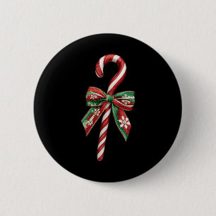 Badge Rond 5 Cm Sucre de canne Bow Christmas Peppermenthe Christma