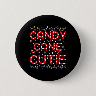 Badge Rond 5 Cm Sucre de canne Cutie Funny Christmas Kids Toddler