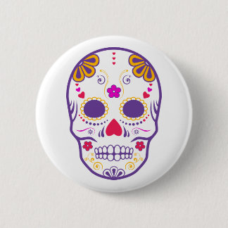 Badge Rond 5 Cm sucre skullz : 1