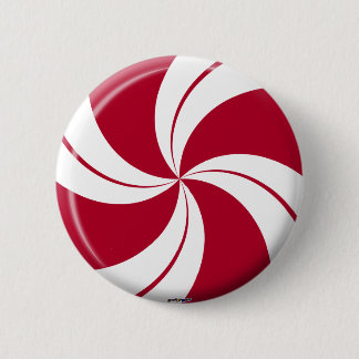 Badge Rond 5 Cm Sucrerie de rayure de remous de menthe poivrée