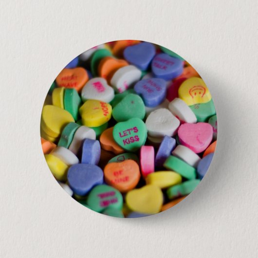 Badge Rond 5 Cm Sucreries de coeur (Devant)