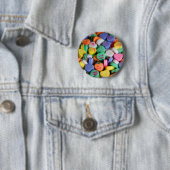 Badge Rond 5 Cm Sucreries de coeur (En situation)