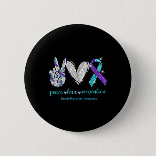 Badge Rond 5 Cm Suicide Awareness Peace Love Prevention 1 (Devant)